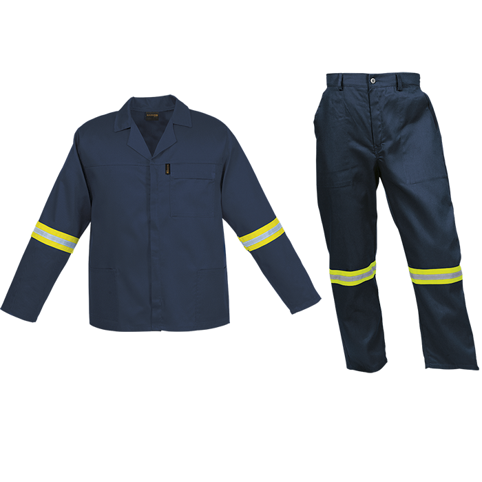 Barron Budget Poly Cotton Conti Suit with Reflective