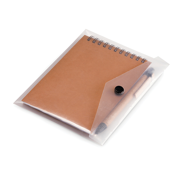 A6 Eco Notebook & Pen in clear sleeve